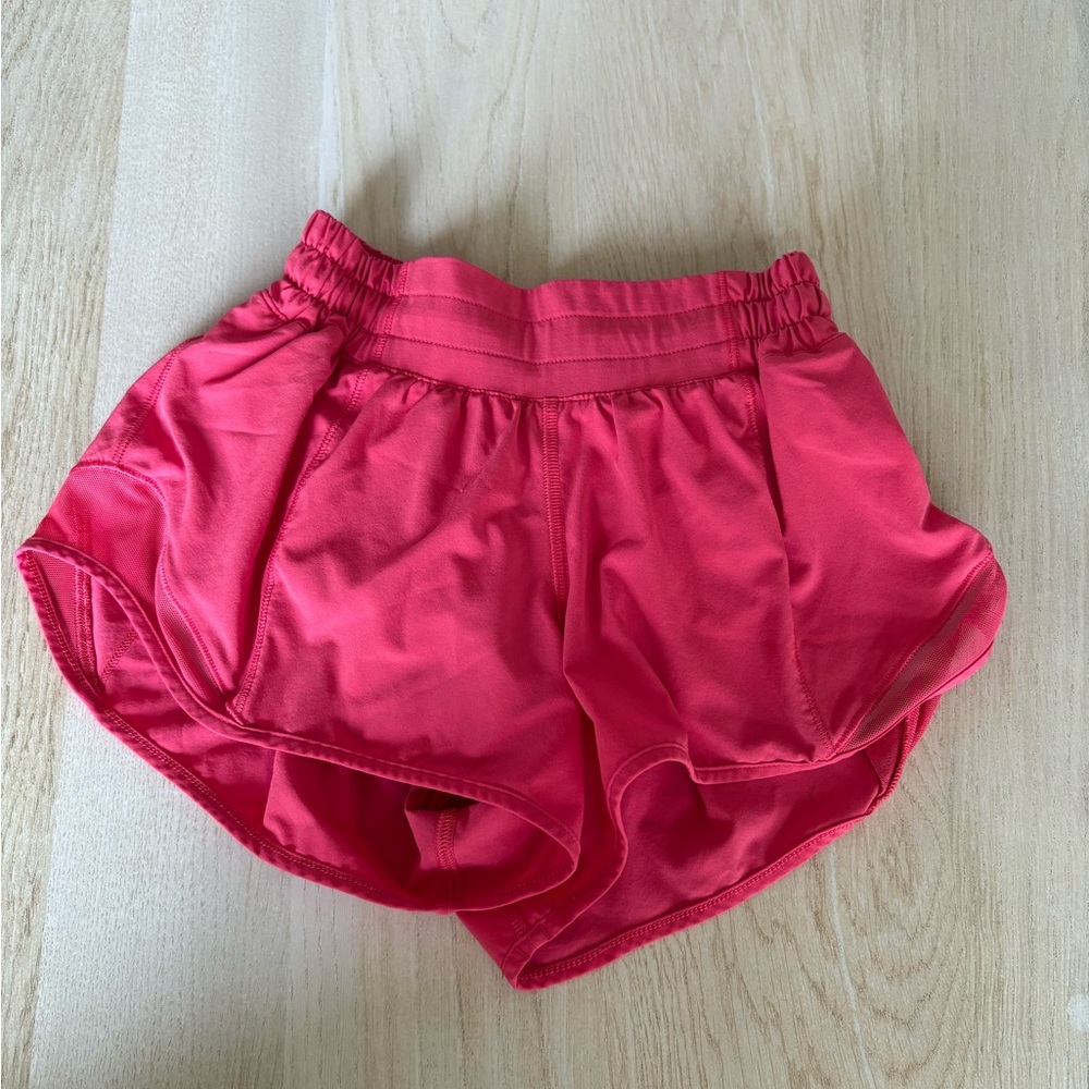 Pink Lululemon speed up shorts